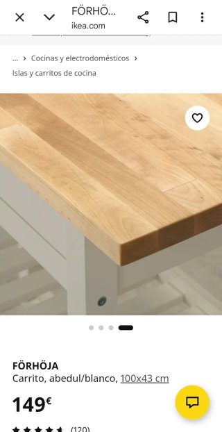 Carrito Cocina Ikea Madera y Gris