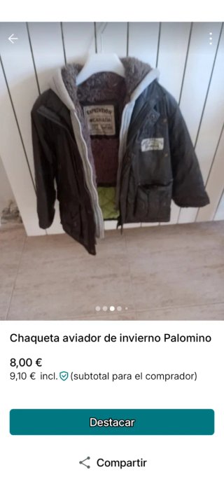 Chaqueta aviador invierno Palomino niño