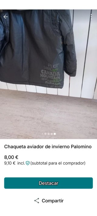 Chaqueta aviador invierno Palomino niño