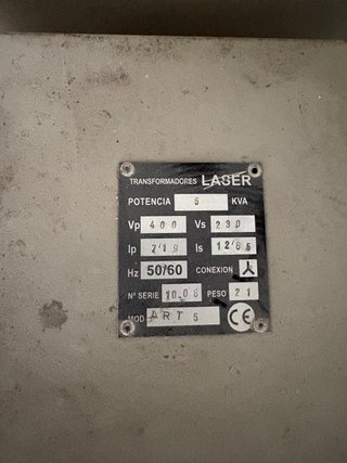 Transformador LASER 5 KVA