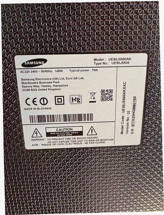 Televisor Samsung Negro y Plateado