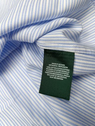Camisa Ralph Lauren Rayas Azul Talla XL