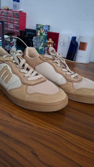 Zapatillas Mustang Talla 44 Beige/Marrón