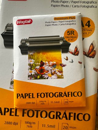20 Folios Papel Fotográfico Premium Plus A4 4R 5R
