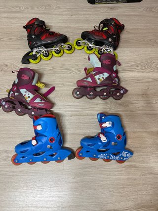Lote 3 patines en línea