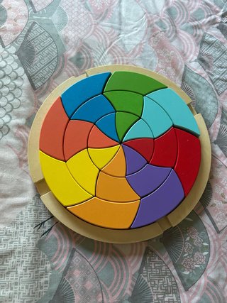 Rompecabezas circular de madera