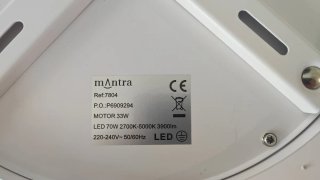 Pack 2 Lamparas-Ventilador de Techo Blancos. Mando