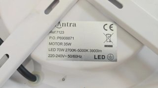 Pack 2 Lamparas-Ventilador de Techo Blancos. Mando