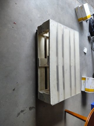Mesa de palets blanca