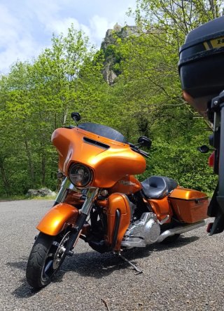 Perneras Harley Davidson Touring Naranja