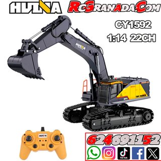 EXCAVADORA 1/14 MODELO VOLVO SEMI METALICA HUINA