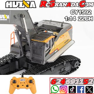 EXCAVADORA 1/14 MODELO VOLVO SEMI METALICA HUINA