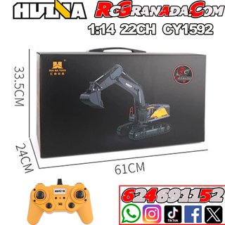 EXCAVADORA 1/14 MODELO VOLVO SEMI METALICA HUINA