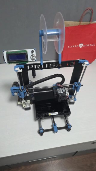 Impresora 3D Prusa I3  Hephestos Negra y Azul