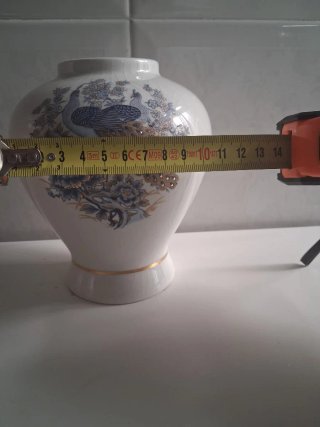 Tibor de porcelana Adorno jarrón tapa