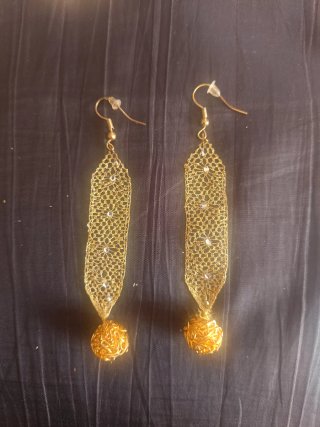 Orecchini tombolo fatti a mano oro