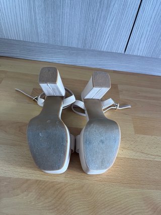 Sandalias tacón plataforma rosa pálido