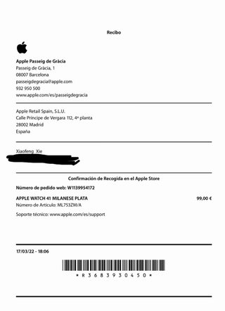 Apple Watch Series 7 41mm GPS Blanco Estrella