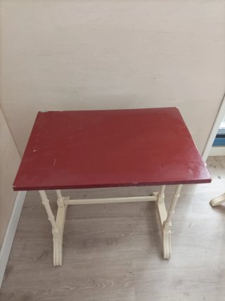 Mesitas auxiliares madera (Set d 3) para restaurar