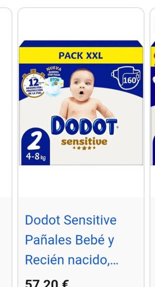 Dodot Sensitive Talla 2 - Pack  80 Pañales