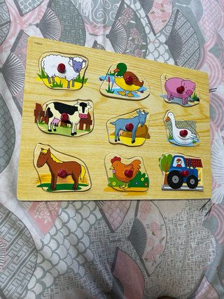 Set 4 Puzzles Madera Niños + Cajón Organizador