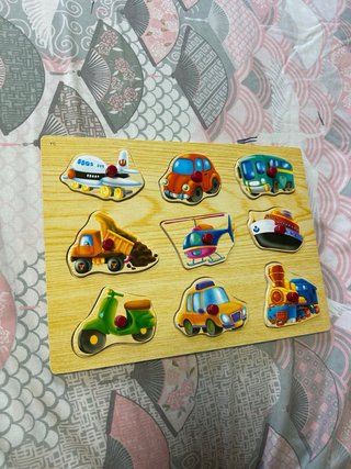 Set 4 Puzzles Madera Niños + Cajón Organizador