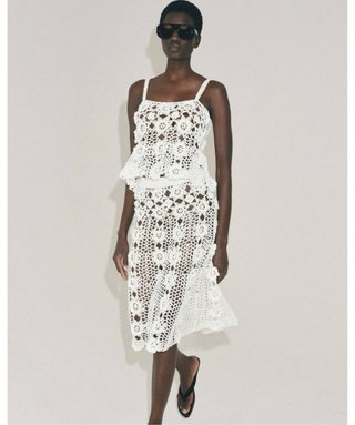 Conjunto crochet Zara blanco talla única