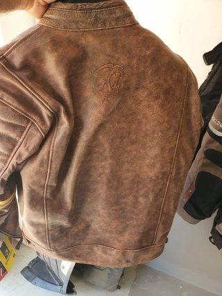 Chaqueta de moto Bela marrón