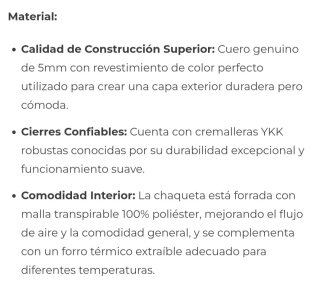 Chaqueta de moto Bela marrón