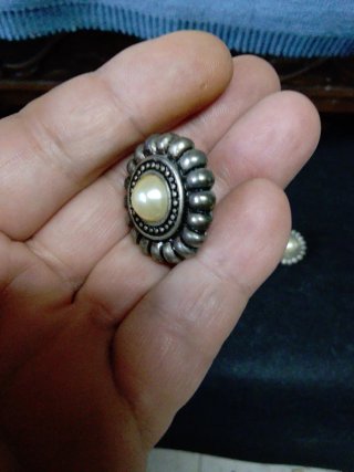 Lote Bisutería Antigua: Collar, Anillo, Pendientes