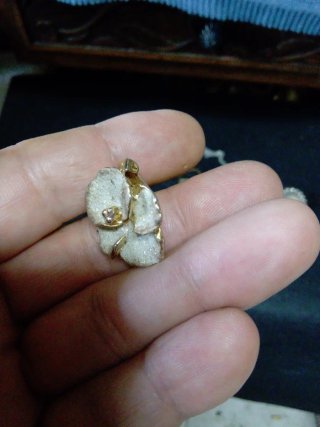 Lote Bisutería Antigua: Collar, Anillo, Pendientes