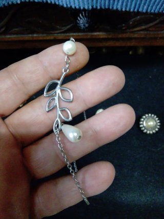 Lote Bisutería Antigua: Collar, Anillo, Pendientes