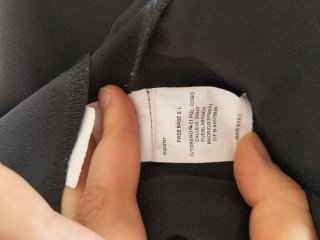 Pantalón corto negro de traje talla XL