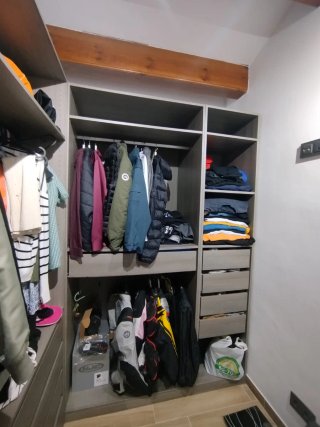 Vestidor modular madera y tela