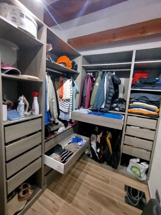 Vestidor modular madera y tela