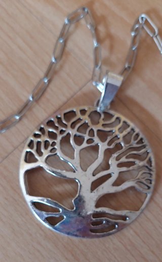 Collar árbol de la vida plateado