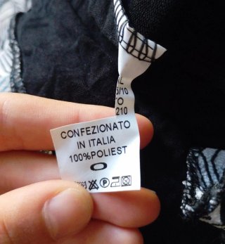 Vestito corto fantasia blu e grigio