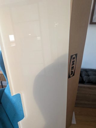 Panel superior BESTÅ 180cm vidrio blanco