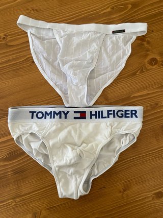 2x Tommy Hilfiger Slips Blancos Talla M