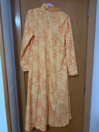 Vestido largo estampado flores amarillo Talla M