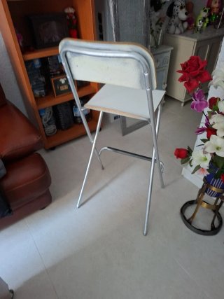 Taburete Plegable Ikea Blanco y Metal