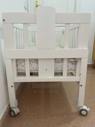 Cuna colecho madera con ruedas