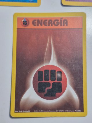 Lote 5 Cartas Energía Pokémon Base Set