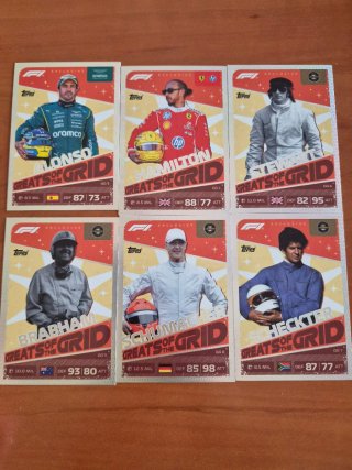 6x Cartas F1 Greats of the Grid