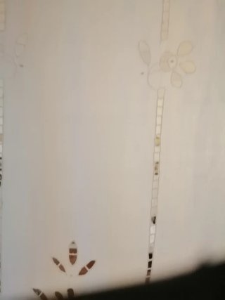 Tenda per vetro ricamata. Decorazioni per interni