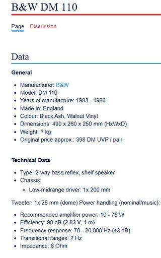 Altavoces B&W DM 110