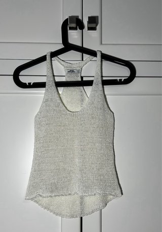 Camiseta de punto Bershka blanca