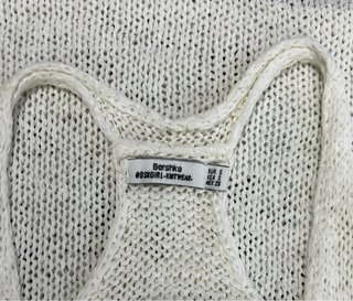 Camiseta de punto Bershka blanca