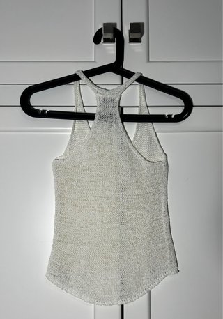 Camiseta de punto Bershka blanca