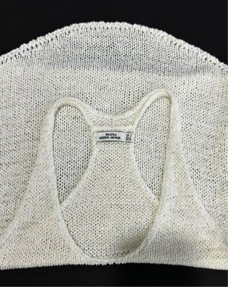 Camiseta de punto Bershka blanca